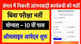 संभल में 206 पदों पर निकली आंगनबाड़ी कार्यकत्री की भर्ती, ऑनलाइन करें आवेदन